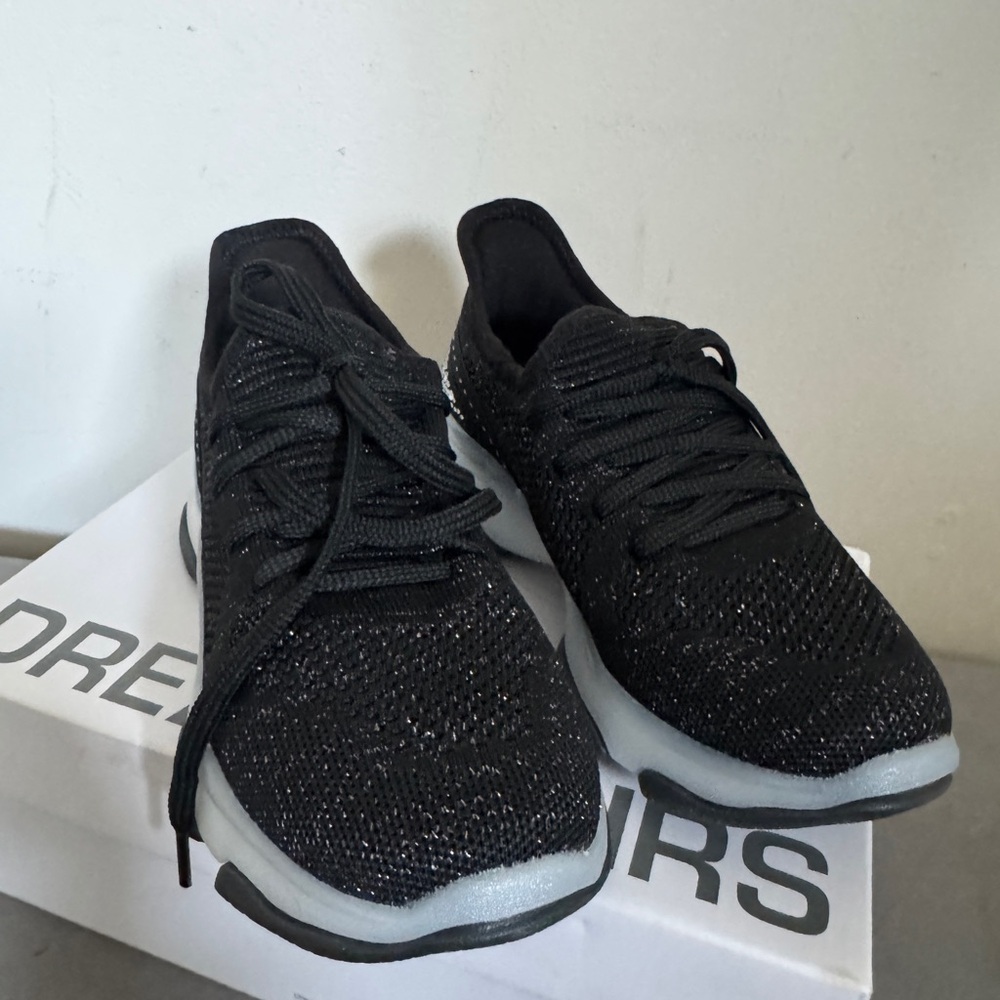 Black Knit Sparkle Sneakers